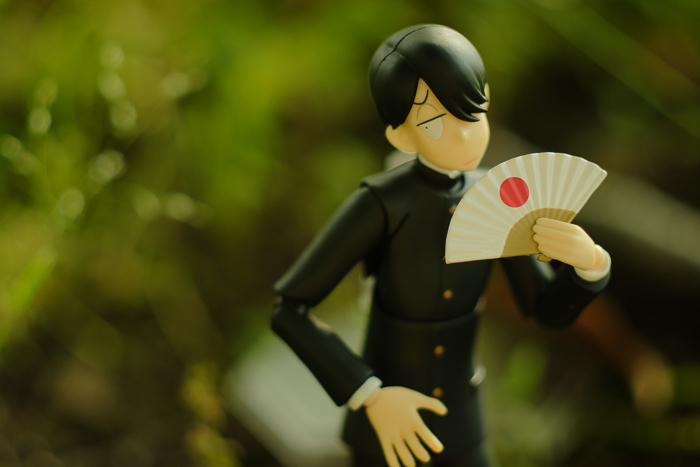 ツバキアキラが撮った、figma、R・田中一郎。あ〜るくんには、外もよく似合います。